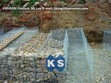 Hexagonal Wire Mesh Double Twisted Gabion Wall Baskets With ASTM A975-97 Standard