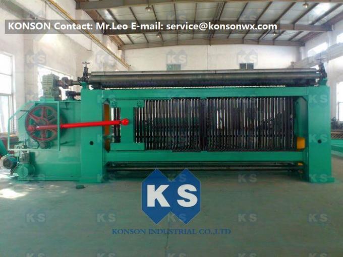 PVC Coated 4.3m Galfan Gabion Wire Mesh Machine / Hexagonal Wire Netting Machine