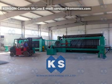 Twisting Metal Wire Hexagonal Gabion Mesh Weaving Machine , 4300mm Double Rack Drive