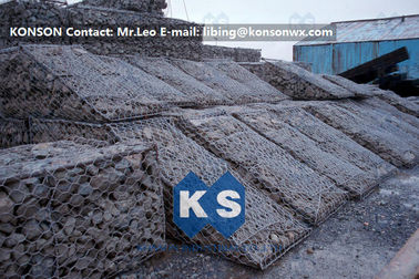 Galfan Hexagonal Wire Mesh Woven Steel Gabion Boxes With ASTM A975-97 Standard