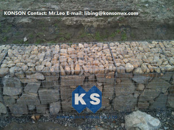 Heavy Galvanized Wire Gabion Basket Retaining Wall Structures / Gabion Box