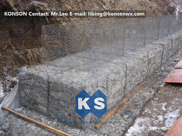 Hot Dip Galvanized Gabion Mesh Hexagonal Polyethylene Coated Wire Gabion Fence