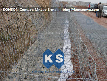 Zinc Coated Wire Mesh Fence , Stainless Steel Wire Galvanized Hexagonal Gabions