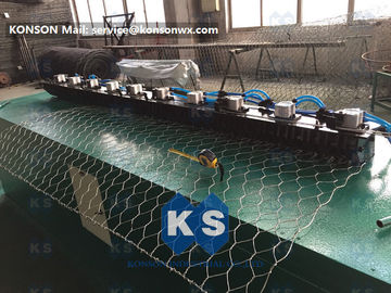 Custom OEM Gabion Box Machine / Galvanized Iron Hexagonal Wire Mesh Machine