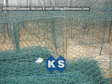 PVC Coated Stone Gabion Box &amp; Gabion Baskets Retaining Wall &amp; Hexagonal Wire Mesh