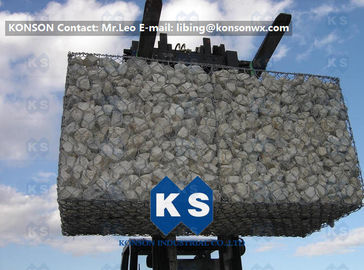 Gabion Revetments Mesh Fencing Gabion Cages / Gabion Basket Construction